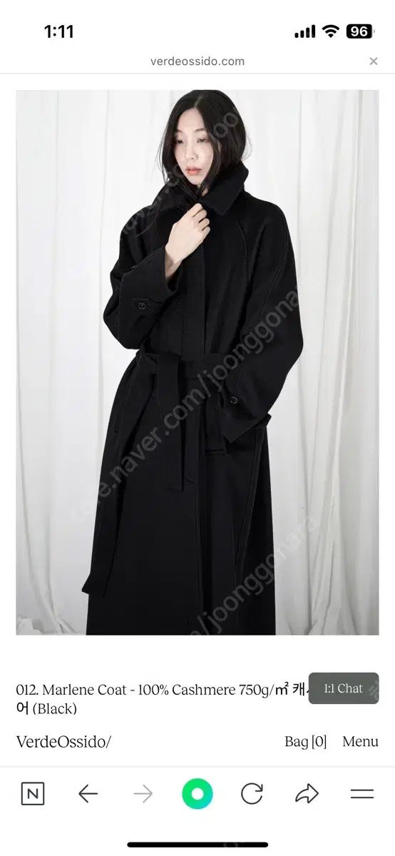 ベルデオーシド 麻レン カシミア100 コート xs