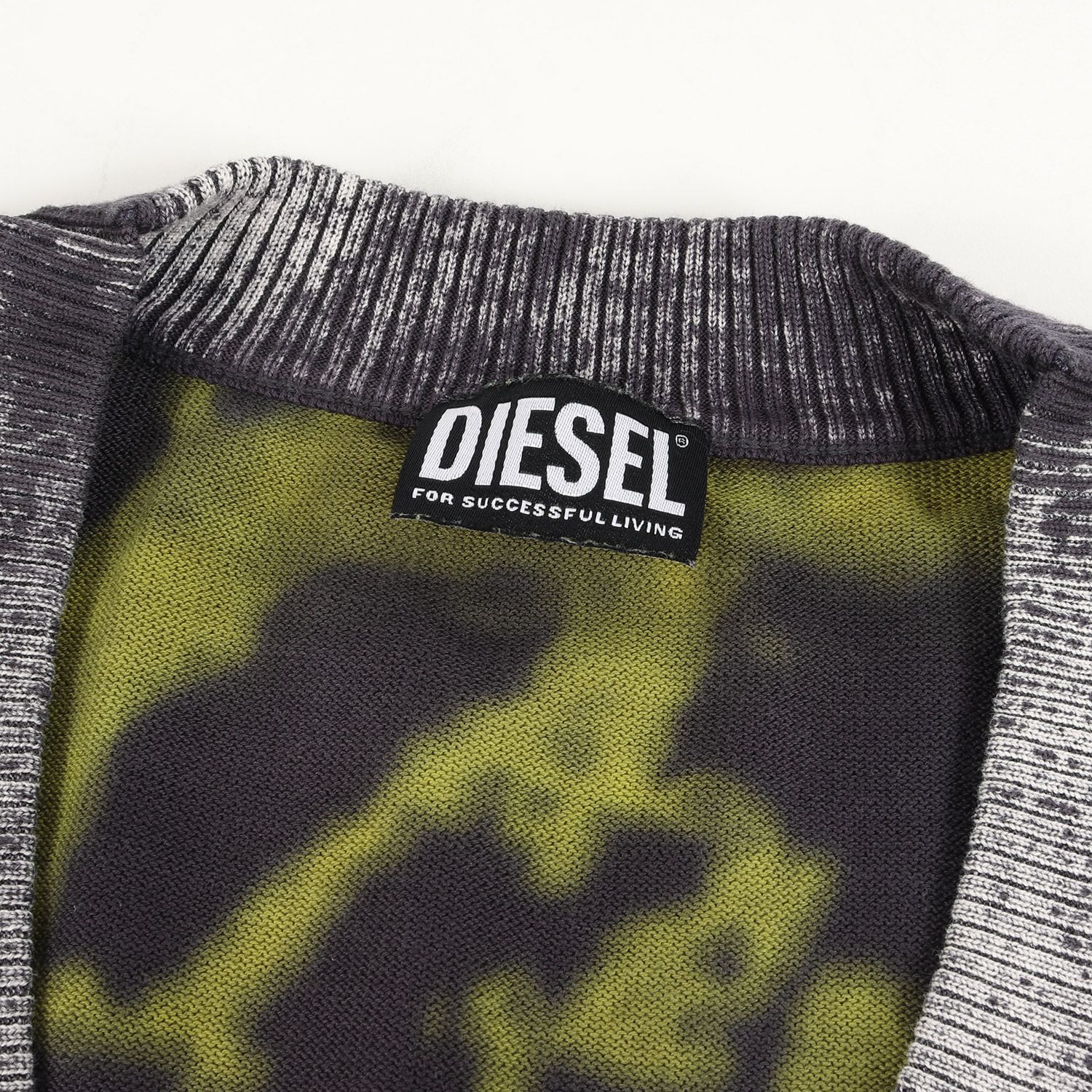 美品 DIESEL ディーゼル カーディガン カモ オールオーバー ハイゲージ