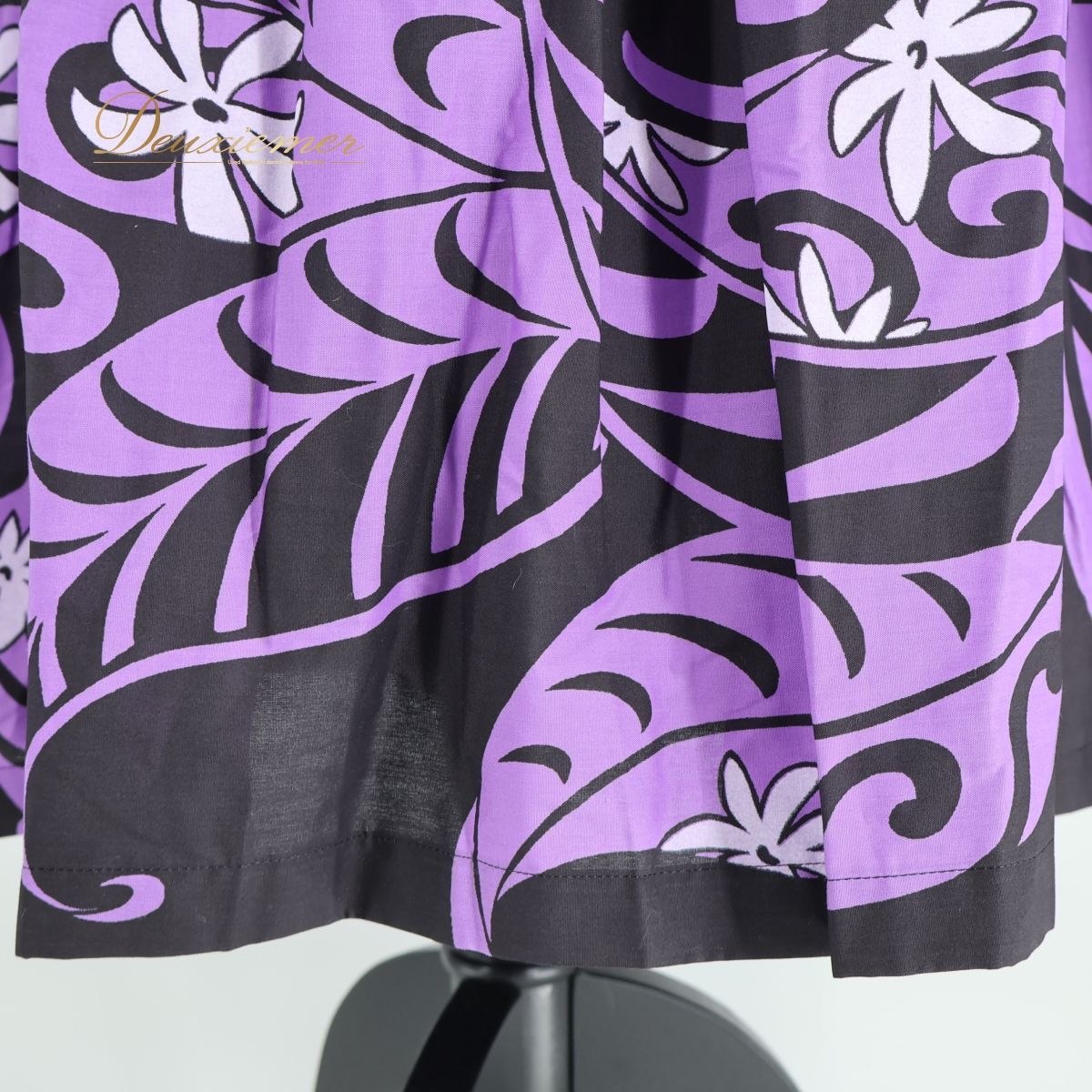 リバーシブルパウスカート 紫色 花柄 THE FIRST パウスカート 紫と