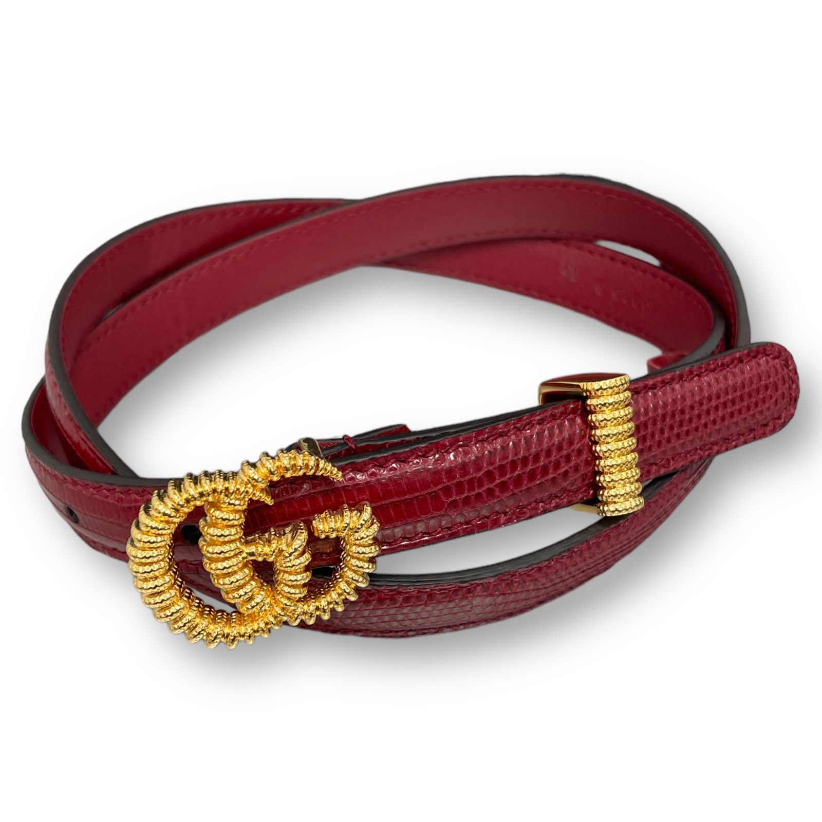 正規品　Gucci GG マーモントレザーベルト GUCCI GGマーモント スエード レザー スリムベルト グッチ