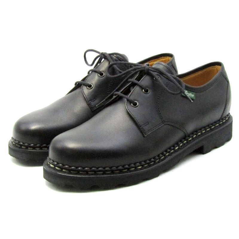 未使用 Paraboot パラブーツ UK7.5 プレーントゥ 702803 CASTLE キャッスル マルシェ2ソール リスレザー ブラック LIS  NOIR 10007412 - メルカリ