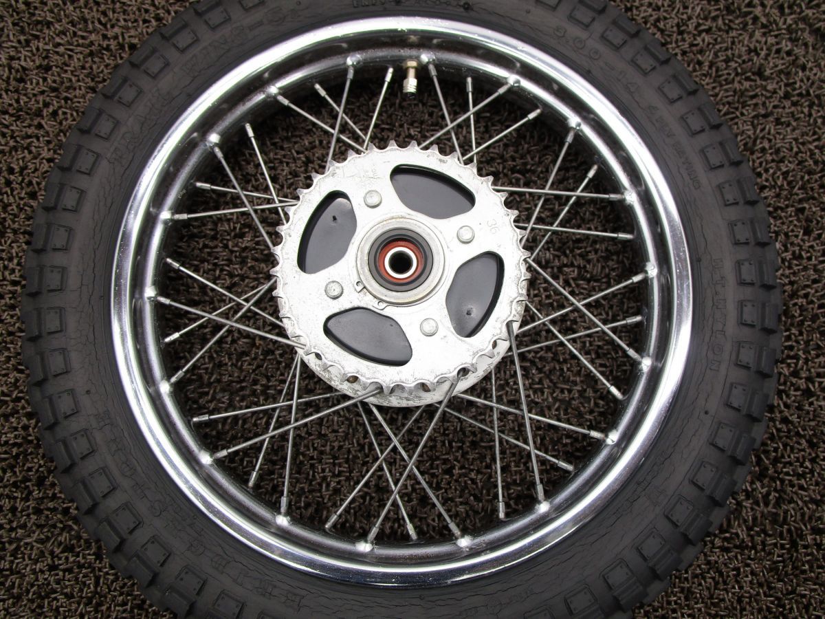 XE75 リアホイール スプロケット ブレーキドラム □A6306 CE75 ホンダ CE75E キャブ車 動画有 6V