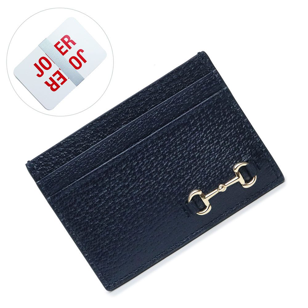 GUCCI ネイビー レザー 名刺入れ 日本正式代理店 GUCCI ネイビー レザー 名刺入れ 【公式通販】