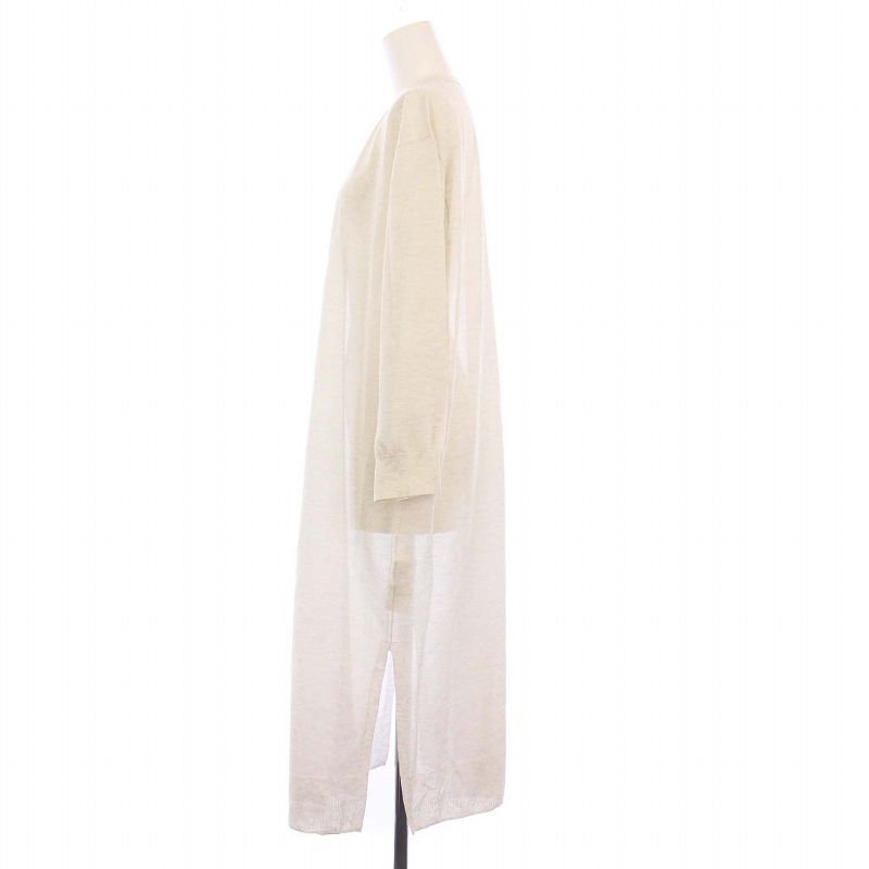 23区 オンワード樫山 24SS シャイニーシアー ニット ロングカーディガン 長袖 38 ベージュ KRWOCM0553 /KH レディース 洗える】シャイニーシアー ニット ロングカーディガン / 23区