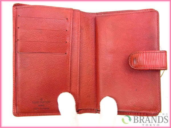 ルイヴィトン モノグラム ヴィエノワ 二つ折り財布 がま口 赤 エピ レッド ルイヴィトン モノグラム ヴィエノワ 二つ折り財布 がま口 赤