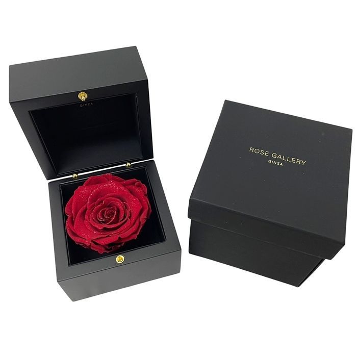 ◇美品◇ROSE GALLERY GINZA【ローズギャラリー銀座】ダイアモンドローズ Mサイズ バラ 薔薇 プリザーブドフラワー 赤 レッド  M500 - メルカリ