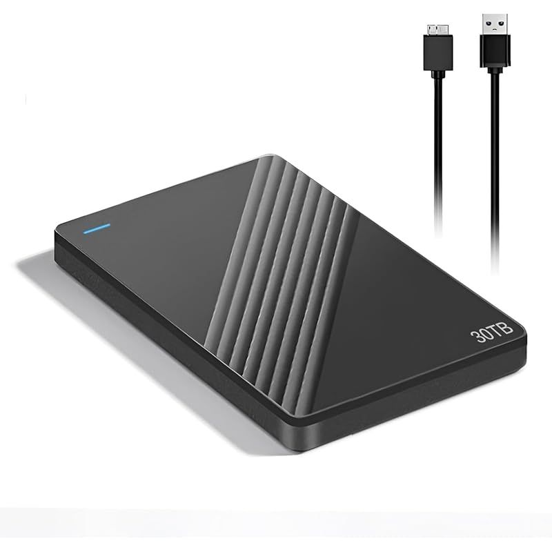 30TB 外付け ハードディスク超高速データ転送 USB 3.0 大容量HDD 外付けHDD 30tb2.5インチ ポータブル 耐衝撃ボディ 携帯便利 超薄型