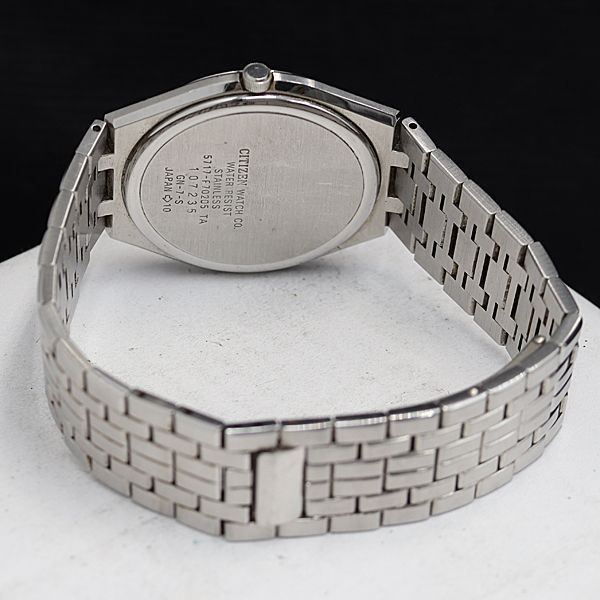 シチズン エクシード 5717-F70205 QZ シルバー文字盤 デイト ラウンド