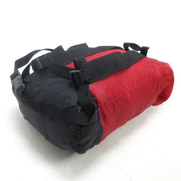 Q■ノースフェイス/THE NORTH FACE K-TY721ポケッタブル  ナイロンリュックサック■赤BAG/76【中古】BAG■黒/ビジネスMENS/27【中古】