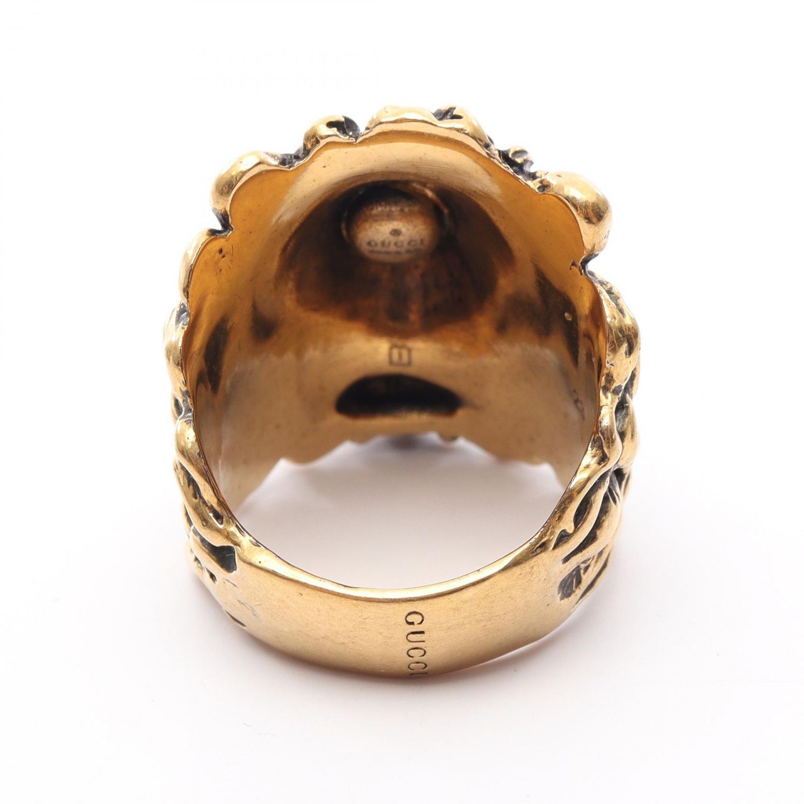 新品 未使用 GUCCI グッチ ライオンヘッド リング 指輪 23号 ゴールド 新品 未使用 GUCCI グッチ ライオンヘッド リング 指輪 23号