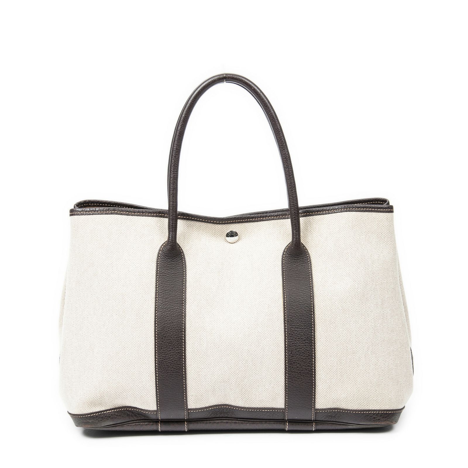 HERMES エルメスガーデンパーティーベージュ|ダークブラウントワルアッシュA