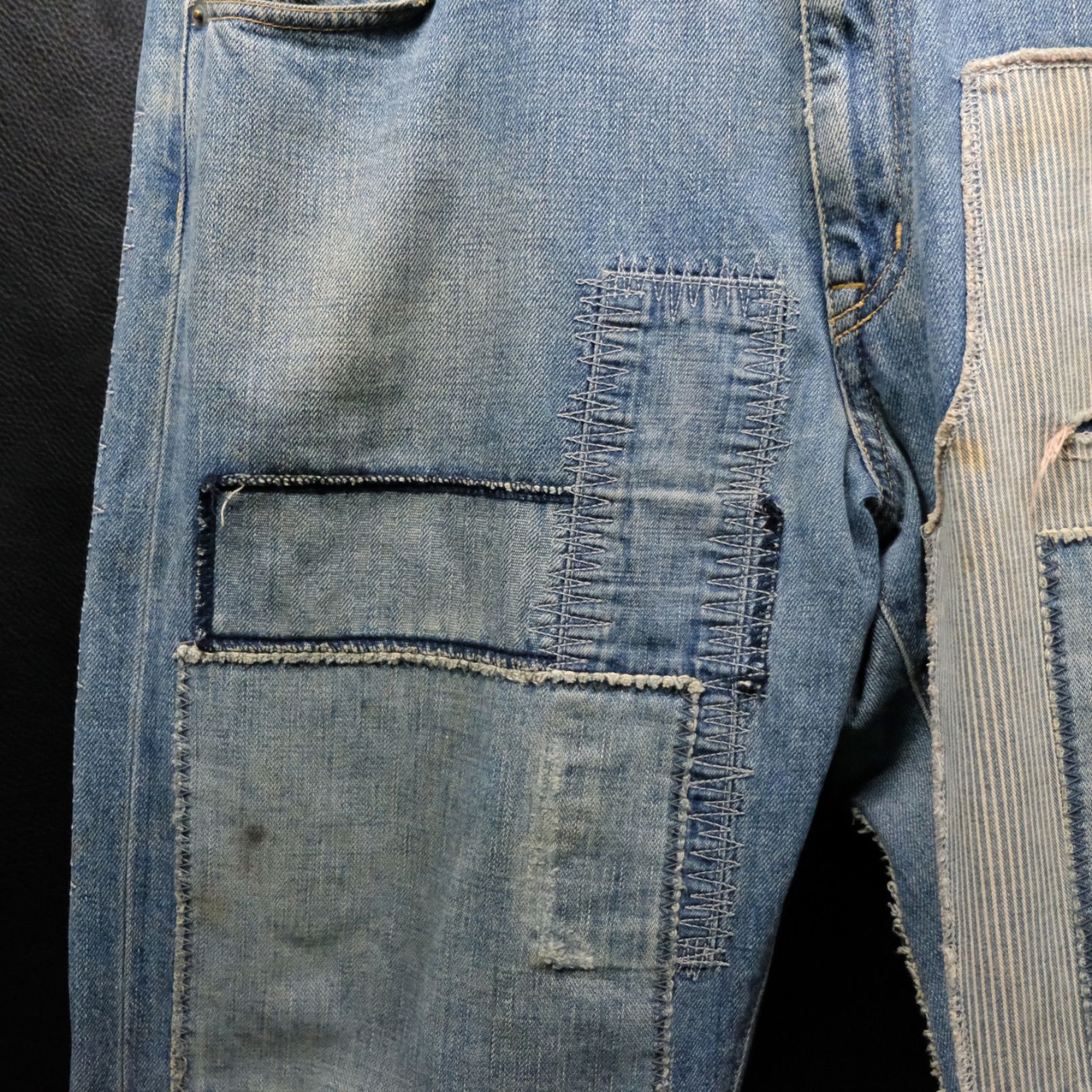 00s whiz limited 05SS パッチワーク加工 赤耳デニム Lサイズ/約92cm 