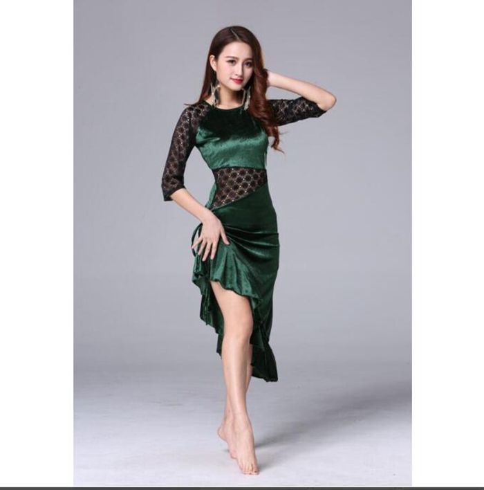 ☺︎ベリーダンス❤︎新品ワンピースレッスン着 ベリーダンス レッスン着 ワンピース サーモンピンク LW0076SP