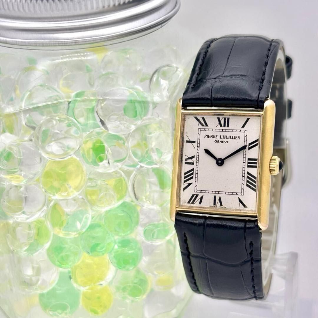 稼働 ピエールルイエ 手巻き ゴールド レディース 腕時計 ベルト