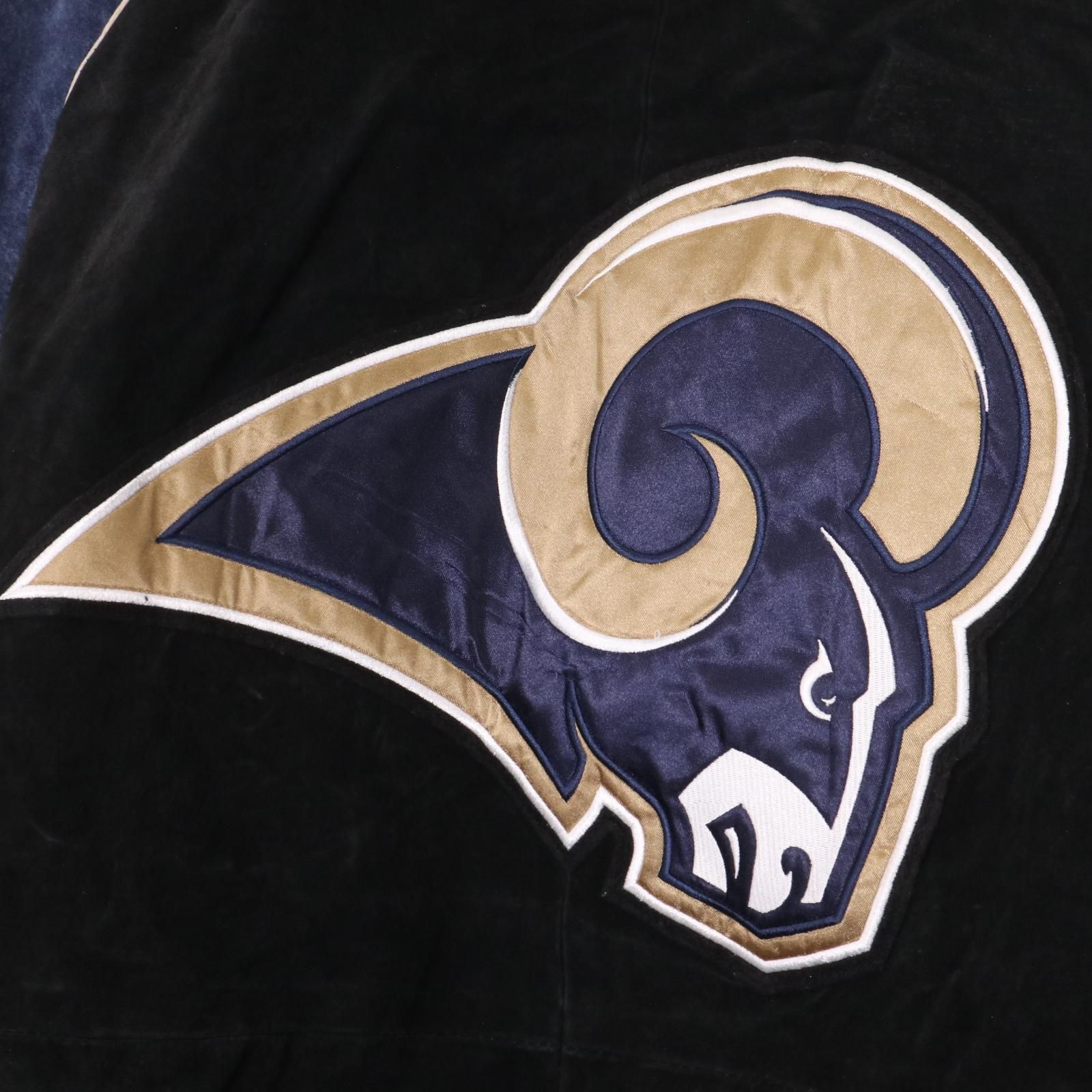 00年代 NFL ロサンゼルス・ラムズ レザースタジアムジャケット プロ