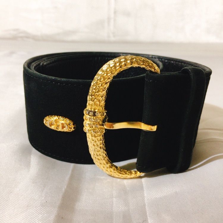 Christian Dior ディオール ベルト 金 × 黒 Dior Christian Dior 