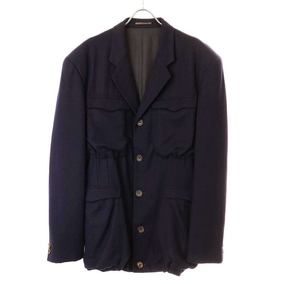 Yohji Yamamoto POUR HOMME ヨウジヤマモト プールオム 1987AW オリジナル マルチポケットウールテーラードジャケット  ネイビー M Yohji Yamamoto POUR HOMME ヨウジヤマモト プールオム 1987AW