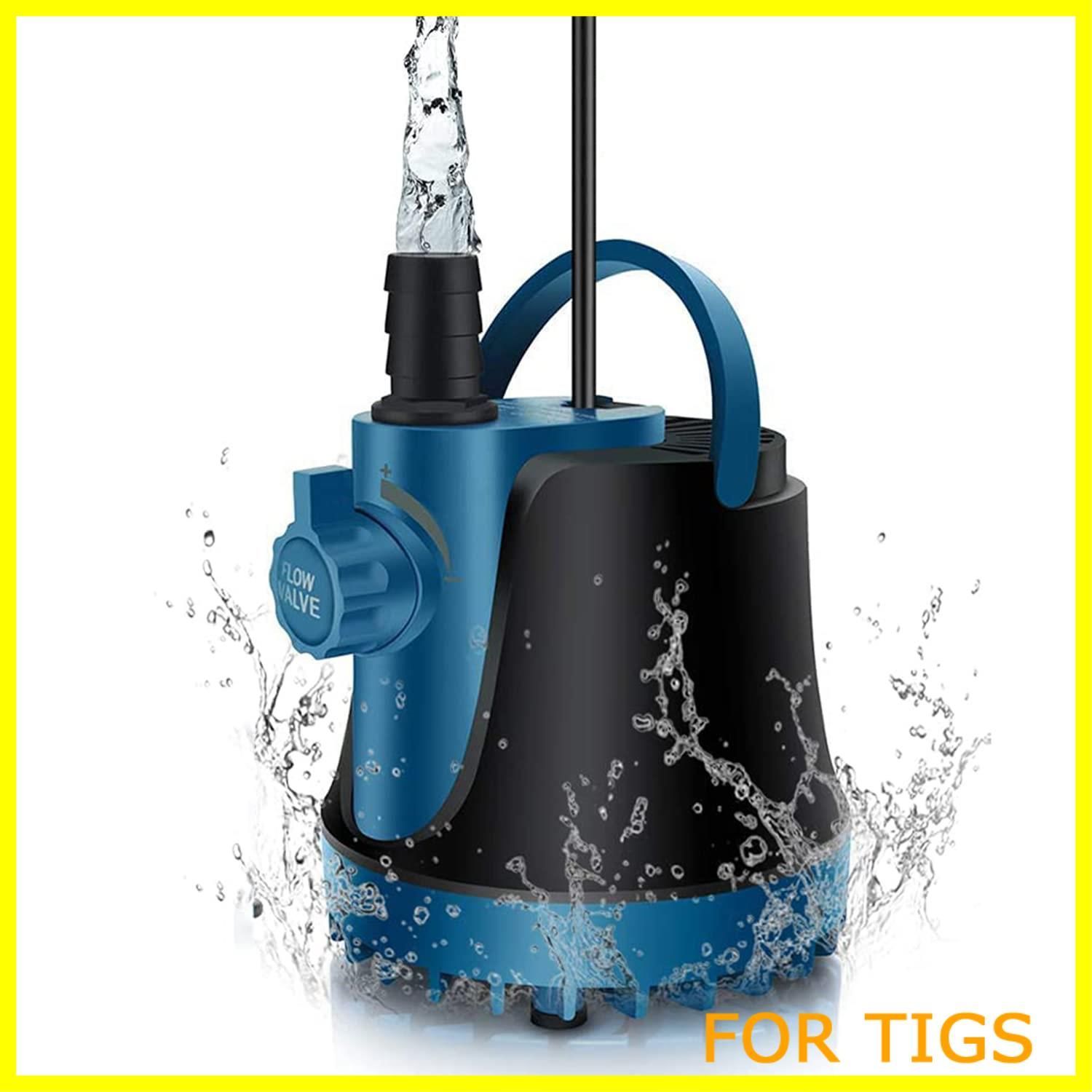 【人気商品】THYESCOM 水中ポンプ 低水位対応 循環ポンプ 吐出量3500L/H 最大揚程3.5M 給水・排水ポンプ 吐出量調整可能 ミニポンプ 静音設計ウォーターポンプ 水耕栽培水族館水換え 養殖場適用(