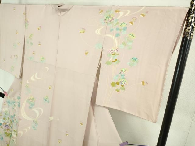 平和屋本店■極上　本加賀友禅作家　村田幸司　訪問着　紫陽花　あじさい　虹色地　逸品　DZAA8653kh5 平和屋本店□極上 本加賀友禅作家 村田幸司 訪問着 紫陽花 あじさい 虹