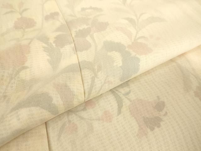 平和屋着物▽訪問着 無双 紗袷 紗×紗 草花文 正絹 逸品 DAAV5319az