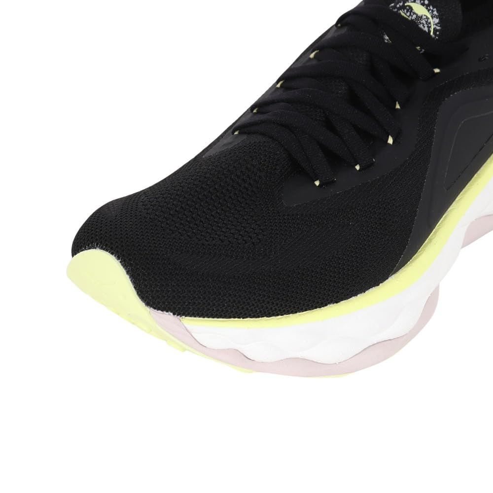  ミズノ MIZUNO ランニングシューズ ウエーブネオ ウルトラ 軽量 ブラック イエロー ホワイト 2 E ランニングシューズ アウトドアシューズ