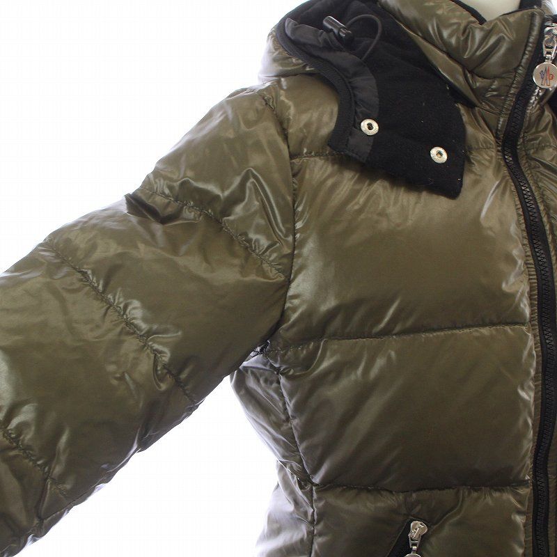 MONCLER】モンクレールダウンジャケットBADIAカーキ 0 袖ロゴ
