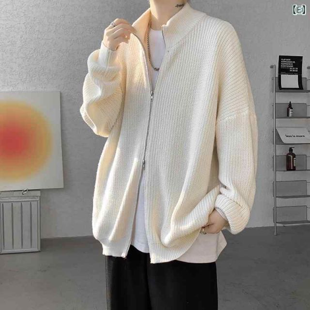 種類42：5XL&frasl;E：ネイビーブルー [5XL]メンズ ファッション 服 男性用 オシャレ シンプル 大人 かっこいい 大きいサイズ ストリート 紳士服 セーター ハイエ アメリカン レトロ ハーフ タートルネック カーディガン カップル  メンズ ファッション 服 男性用