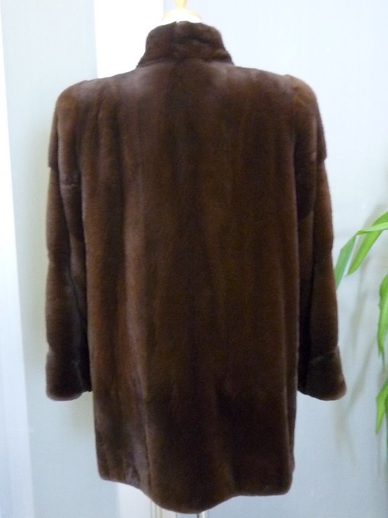 SAGA MINK 銀サガ ブラウン系 高級ランチミンク毛皮 コート SAFURON