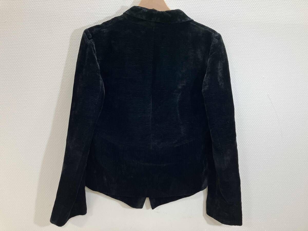 ISSEY MIYAKE イッセイミヤケhaaT Heart 糸瓜襟ジャケット ベロアジャケット ジャケット 黒 2