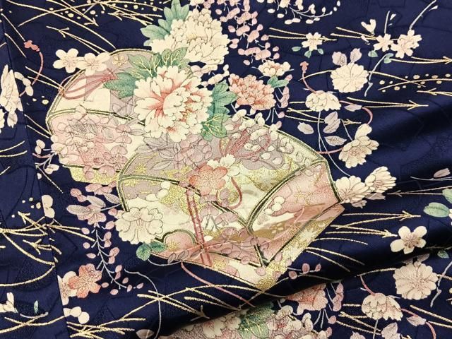 小紋 正絹 枝振りの上品なデザイン 着物 着付け i-2916 平和屋着物□上質な小紋 枝花尽くし 正絹 逸品 BAAS4706gt