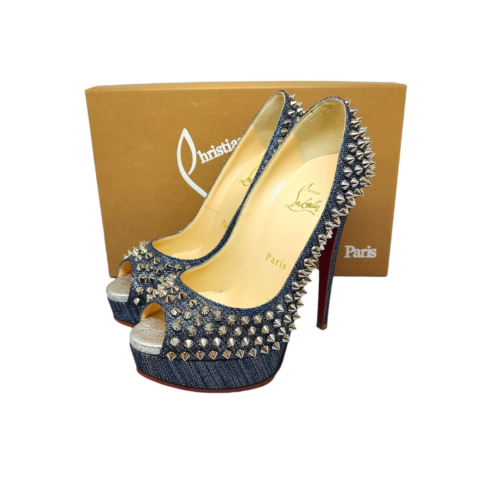 Christian Louboutin クリスチャンルブタン デニム スパイク