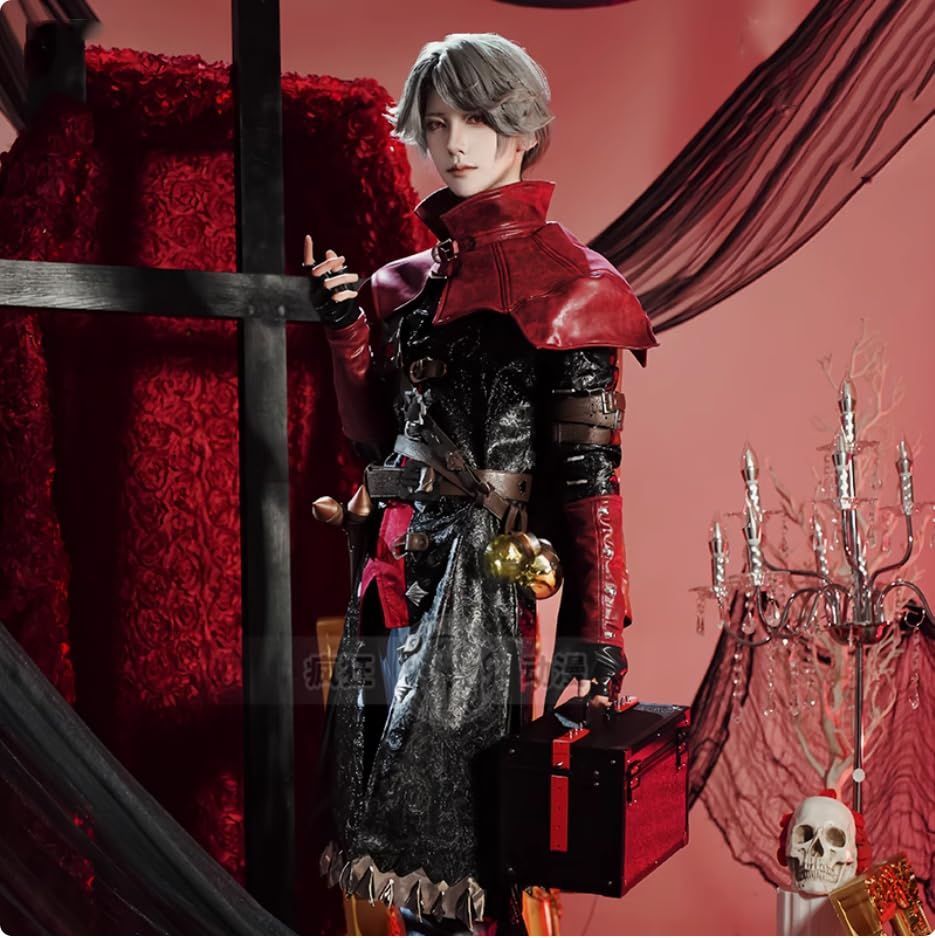 PJKHJUY アイデンティティV 第五人格 納棺師 コスプレ エクソシストル 衣装 Identity V ウィッグ追加 ハロウィン 夏祭り クリスマス ハロウィン