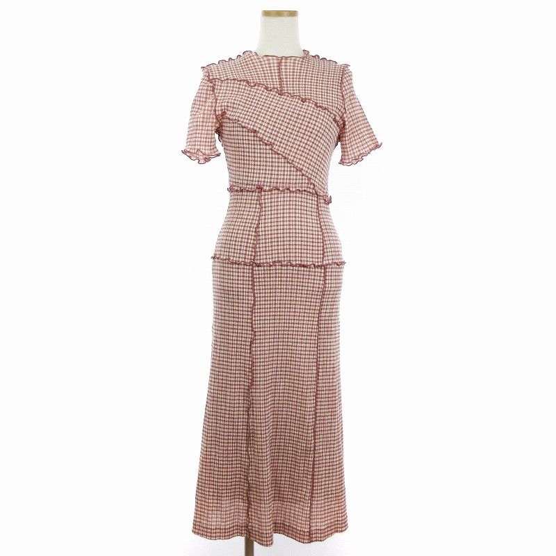 スナイデル snidel 21SS メローデザイン ワンピース ロング 半袖  