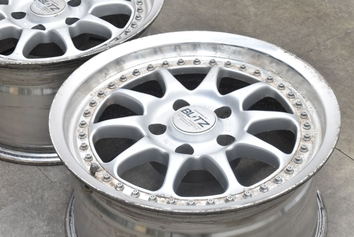 BLITZ ブリッツ BRW01 16in 8.0J 29 PCD114.3 5穴 2本セット スカイライン シルビア 180SX ローレル チェイサー マークⅡ