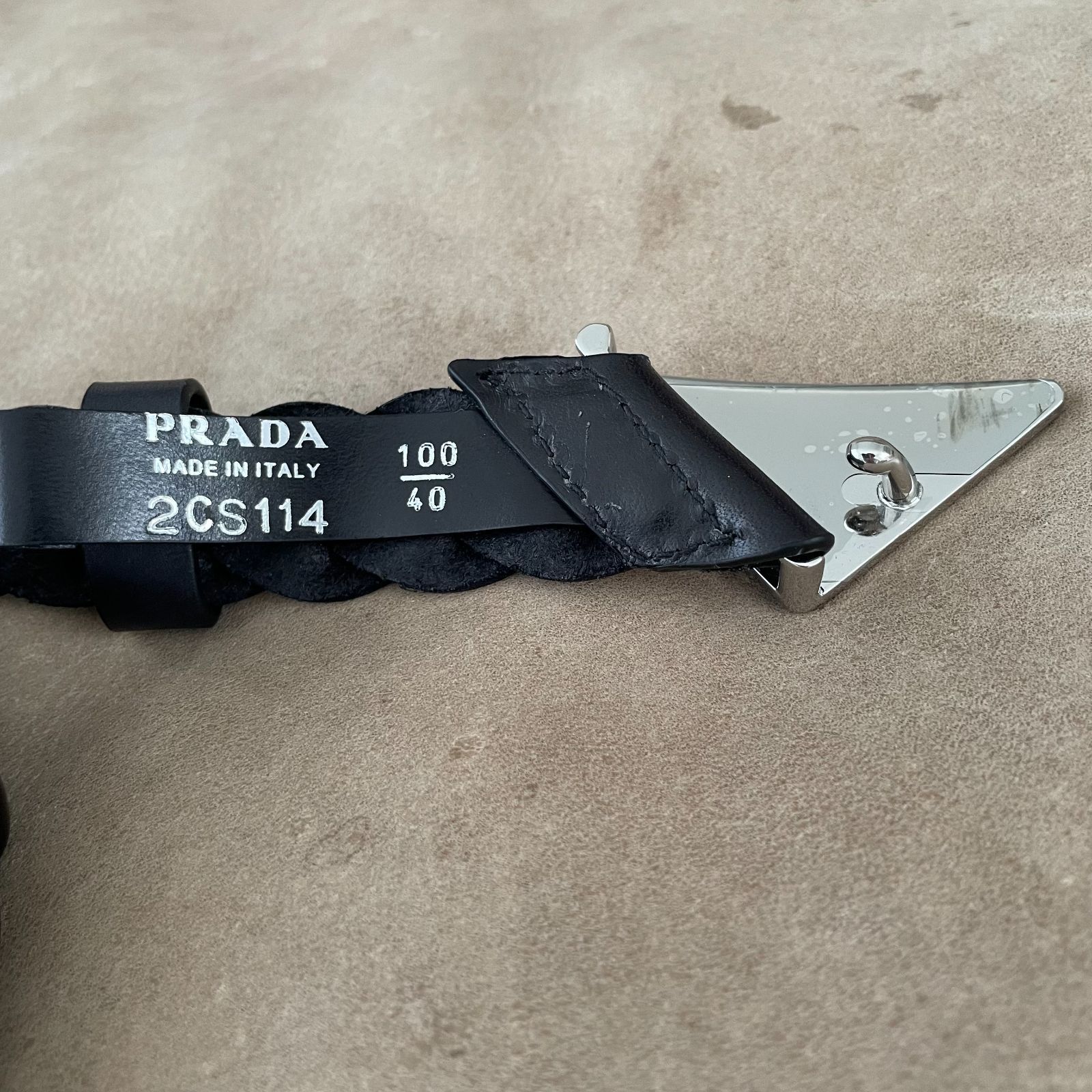 新品】Prada（プラダ）トライアングルロゴベルト PRADA プラダ