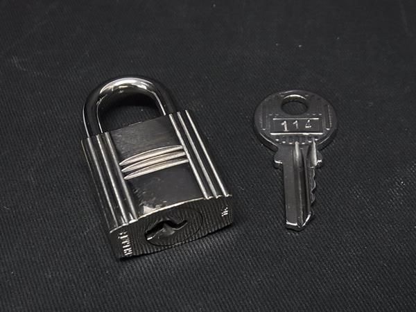 □美品□ HERMES エルメス カデナ 南京錠 パドロック 114 鍵 キー