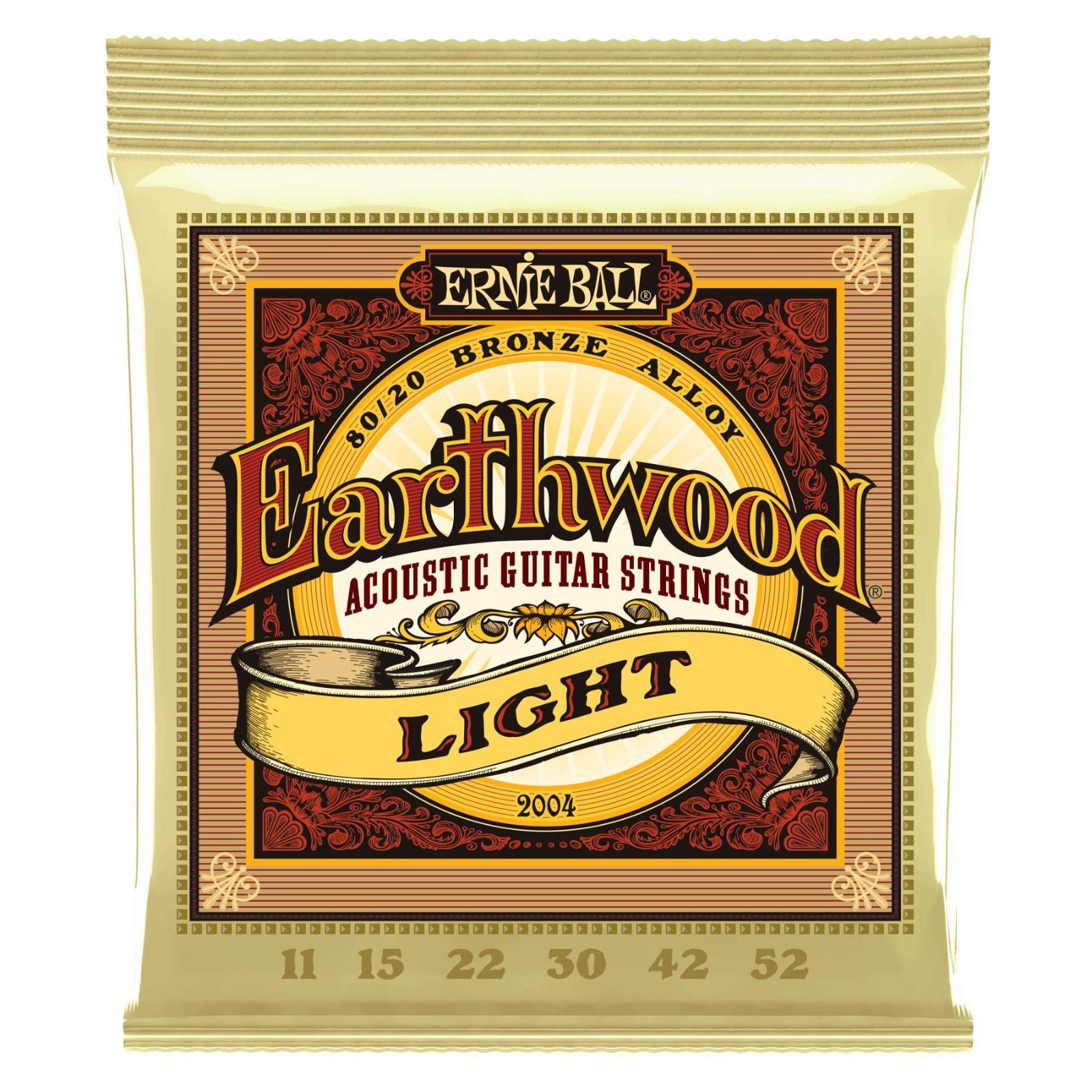 商品 ERNIE BALL 2004 アコースティックギター弦 11-52 EARTHWOOD 80|20 BRONZE LIGHT