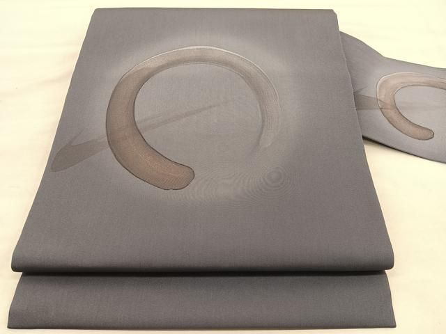 211mn7◇極上！塩瀬 高島屋取扱 名古屋帯 稲穂りんどう南天 瓦模様織出し名古屋帯【中古】【着】 名古屋帯 塩瀬 染柄 華柄 縞