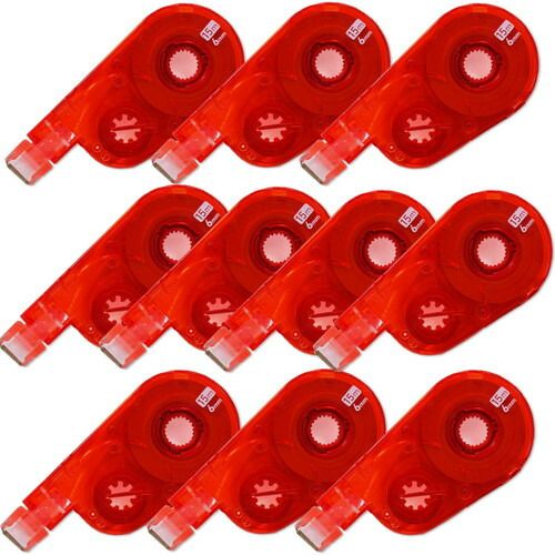 まとめ買い プラス 修正テープ ホワイパースイッチ 交換テープ 徳用10個入 6mm レッド WH-1516R-10P ×3セット