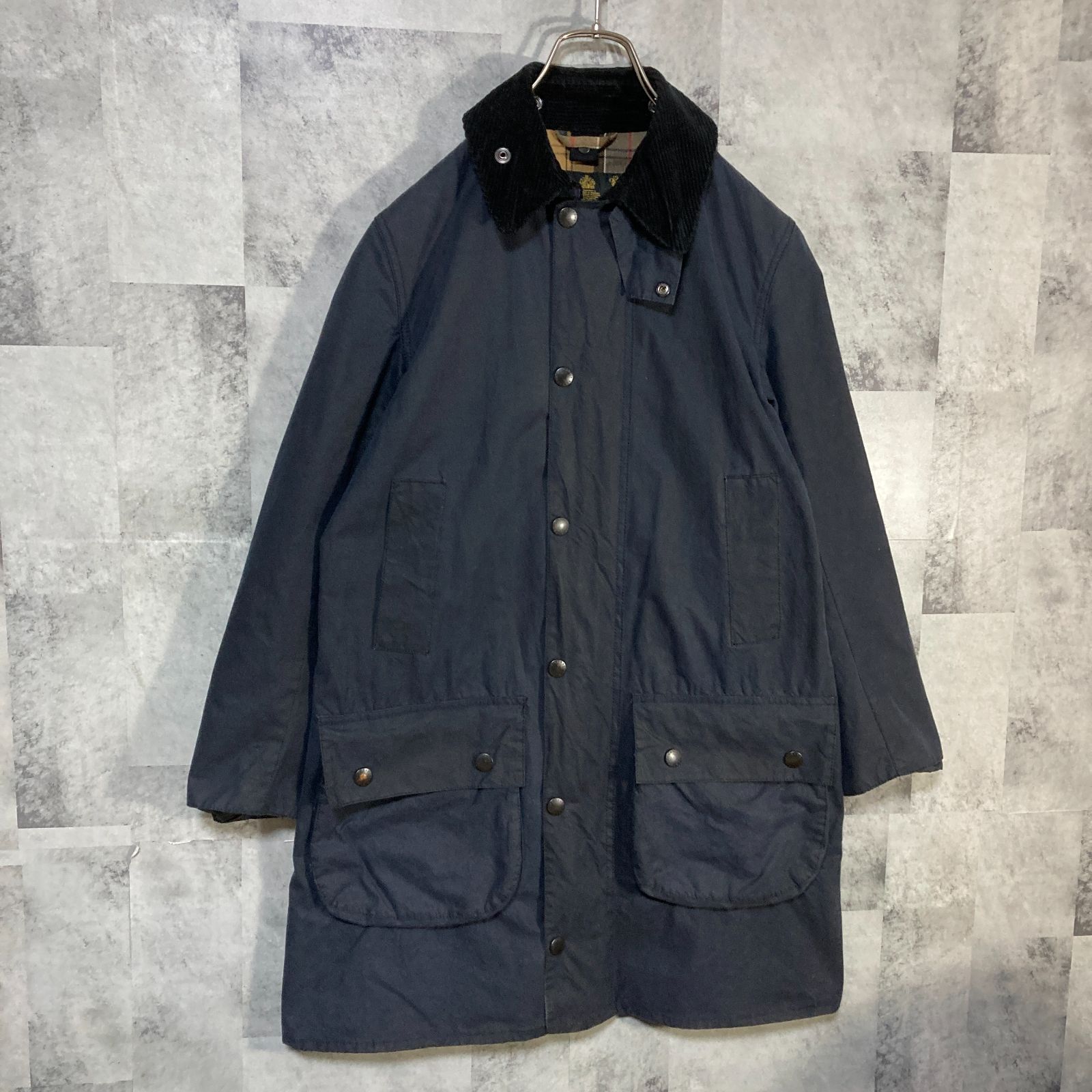 英国製 Barbour Border SL 34サイズ スリムフィット SAGE 英国製