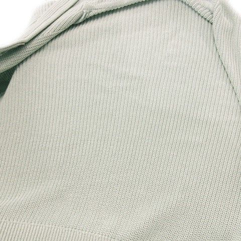 フォクシー FOXEY 42848 Cardigan Stream フーディ ニット パーカー ジップアップ ローゲージ コットン シルク混 絹混 40 緑 グリーン フォクシー FOXEY 42848 Cardigan Stream フーディ ニット
