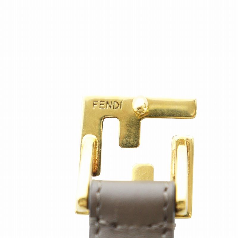 FENDI フェンディ ズッカ ベルト ゴールド バックル レディース Fロゴ フェンディ FENDI FF BELT ベルト レザー ズッカ ロゴ バックル