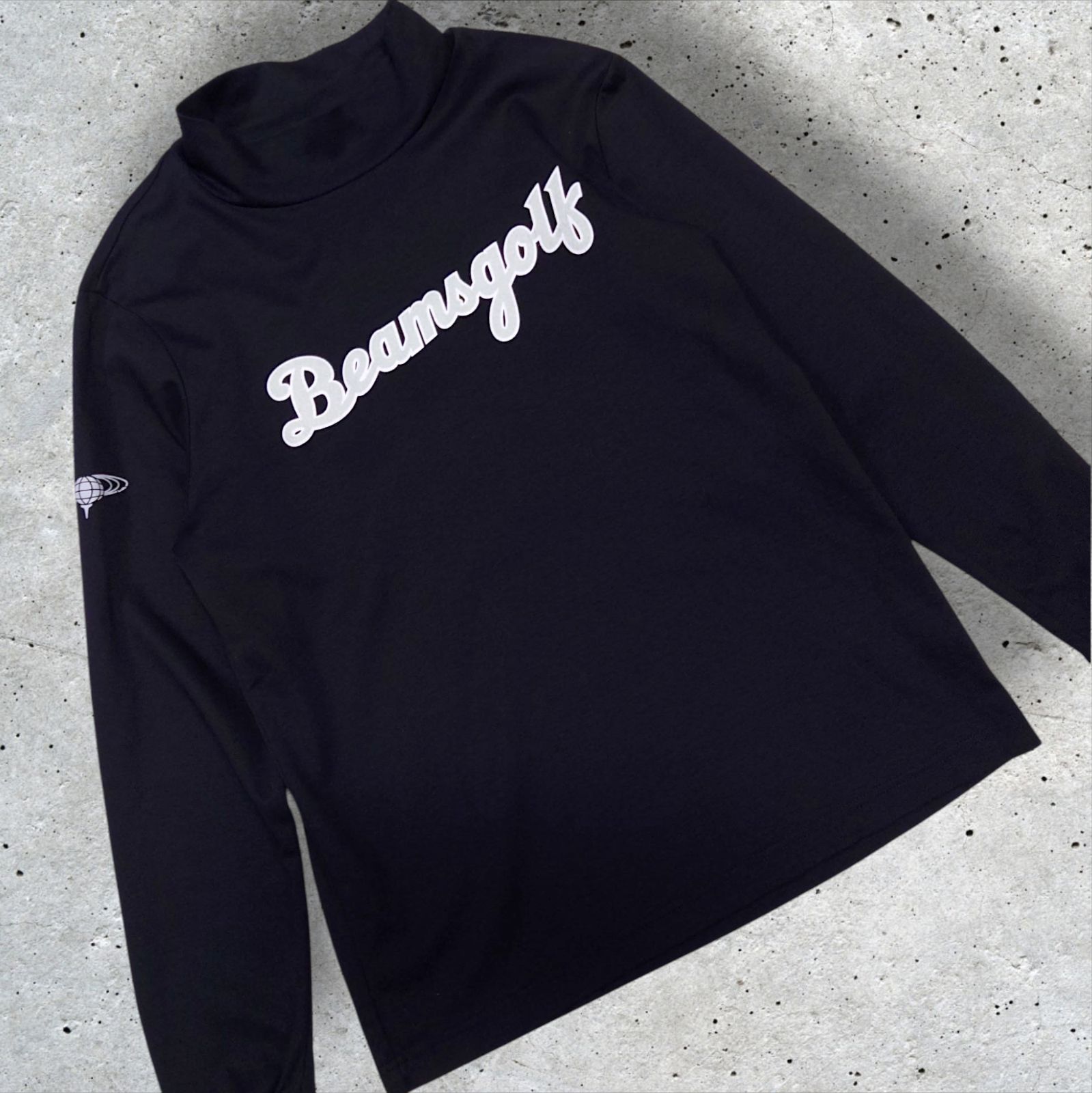 極美品 BEAMS GOLF モックネック ブラック 両面ロゴ Mサイズ メンズ 極美品 BEAMS GOLF モックネック ブラック 両面ロゴ Mサイズ メンズ