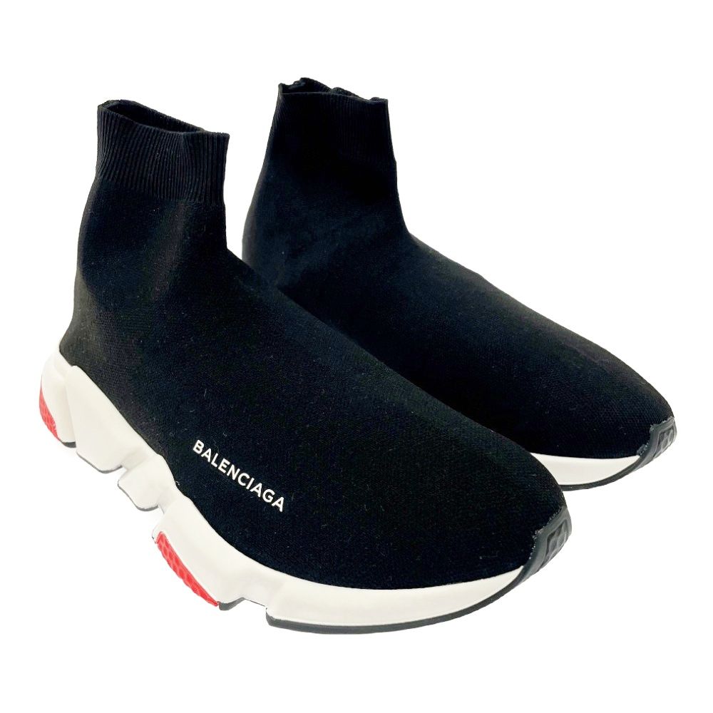 中古】【箱付き】 BALENCIAGA バレンシアガ スピードトレーナー スニーカー ブラック 220489 スニーカー - メルカリ