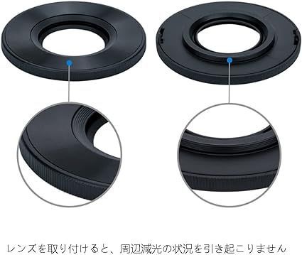 黒 JJC 自動開閉式レンズキャップ Sony E 16-50mm F3.5-5.6 PZ OSS ...