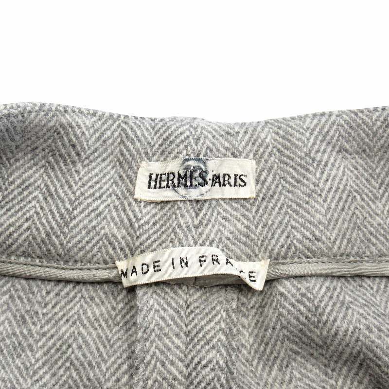 美品 エルメス vintage HERMES by Martin Margiela マルジェラ期 ヘリンボーン スラックス パンツ トラウザー ウール  カシミヤ ブレンド 38 オールド ビンテージ アーカイブ グレー レディース ☆５ - メルカリ