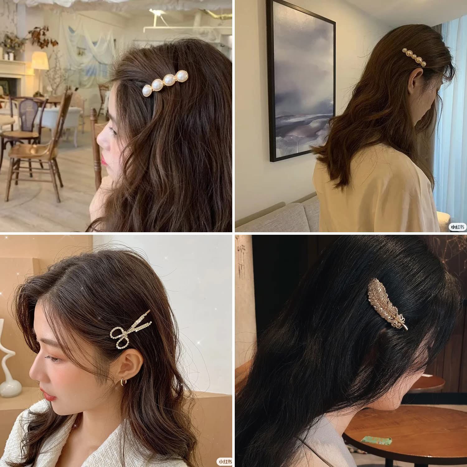 ヘアアクセサリー キラキラピン パール ヘアアクセサリー ヘアピン 髪飾り ぱっちん 前髪 髪留め ヘアクリップ おしゃれ 入学式 ヘアピン【6個セット】ヘアクリップ 卒業式 RICISUNG 結婚式