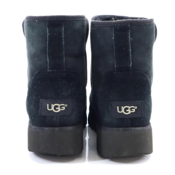 アグ ムートンブーツ 23 ブラック系 UGG ロゴ レディース 【中古