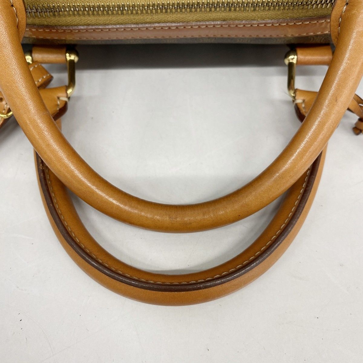 5ha0089-h】セリーヌ ボストンバッグ マカダム PVC ブラウン ゴールド  