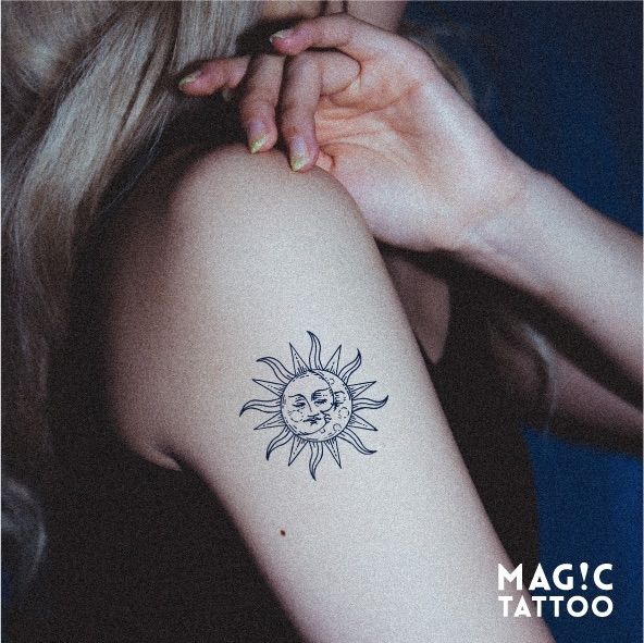 リアルタトゥー　マジックタトゥー The sun and the moon No.140_The sun and the moon/2週間肌を染める MAG!C TATTOO,マジック